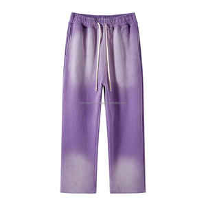 Pantalón de chándal holgado de pierna ancha con logotipo estampado de algodón 100%, pantalones de chándal Acampanados para hombre, pantalón con tachuelas, peso pesado personalizado 500 GSM, peso de tela - Product Image 2