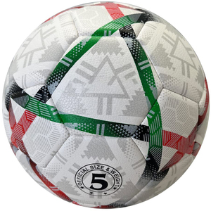 Ballon de football en cuir PVC de haute qualité, personnalisé avec logo, durable, pour l'extérieur, entraînement, match officiel, taille 5 - Product Image 1