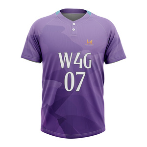 เสื้อเบสบอลแบบสั่งทำ OEM ปักลายแบบ Sublimation 2 กระดุม ชุดซอฟต์บอล โพลีเอสเตอร์คุณภาพพรีเมียม ชุดกีฬาสำหรับทีม - Product Image 2