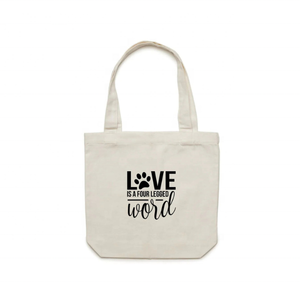 100% coton animal de compagnie amour brodé toile sac fourre-tout réutilisable GOTS certifié personnalisable écologique grand voyage sac à bandoulière - Product Image 4