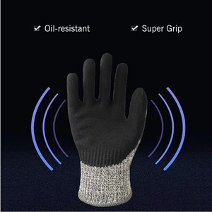Guantes de Seguridad Anticorte de Último Diseño, Nivel 5, Resistentes al Corte, de Poliéster, Impermeables, Transpirables, Sin Látex, Sin Silicona, para Hombre - Product Image 6