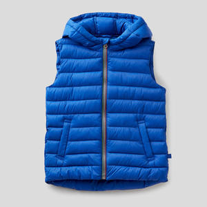 LUXE ATTIRE INDUSTRY <b>Men's</b> <b>Black</b> Collarless Zipper <b>Vest</b> Waterproof Casual Outer Wear Summer Solid Color Polyester Wadding - Product Image 3