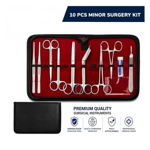 Kit de Cirugía Menor para Estudiantes de Calidad Premium, 10 Piezas, Instrumentos Quirúrgicos Manuales de Acero Inoxidable, Grado Alemán Clase I, CE ISO13485 - Product Image 5