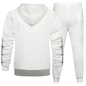 Custom High Quality Unisex Winter Tracksuit 2PCS Full Zipper Hooded & <b>Jogger</b> Solid Heavyweight Breathable Casual Wear - Product Image 5