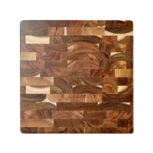 Planche à découper écologique en bois d'acacia, modèle rectangulaire, avec poignées, vente directe usine, prix de gros - Product Image 2