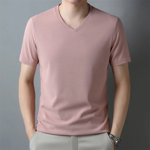 2026 Men's New <b>Waffle</b> V Neck Short Sleeved T-<b>shirt</b> Summer Comfortable To - Product Image 1