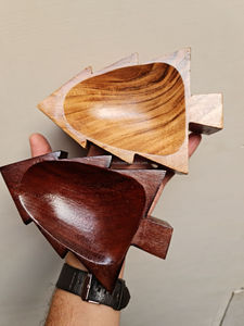 Portavelas de madera con forma de árbol de Navidad |   Cuenco de Madera Natural para Decoración del Hogar y Fabricación de Velas - Product Image 1