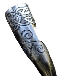 ฮอร์นไวกิ้งธรรมชาติเทศกาลที่ดีที่สุดฮอร์นดื่มไวกิ้งทำด้วยมือสำหรับงานเลี้ยงคริสต์มาสและงานเลี้ยงวันหยุดที่สมบูรณ์แบบ - Product Image 4