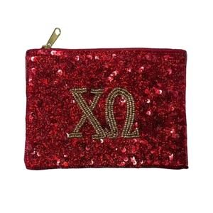 Belle broderie à la main Sequin Soroity perlé Kappa Delta Petit sac portefeuille avec des bijoux élégants de qualité supérieure Look For Girl - Product Image 1