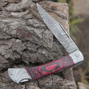 Handmade Damascus Steel Folding Pocket Knife Premium Pattern Steel Outdoor <b>Camping</b> Hiking Fishing Travel Work Utility <b>Tool</b> - Product Image 4