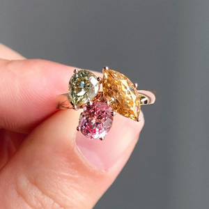 แหวนเพชรทรงกลม 2 กะรัต รุ่น Iced Jewelz ขายดี ชุบทองคำขาว 14K สำหรับเธอ แหวนหมั้น แหวนแต่งงาน IGI - Product Image 1