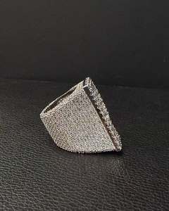 Custom Letter P 925 Sterling Silver Moissanite Hip Hop Wedding <b>Ring</b> Iced <b>Initial</b> Statement Men's Luxury Bling 14K Gold Plated - Product Image 4