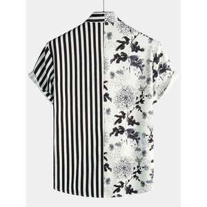 เสื้อเชิ้ตแขนสั้นลายดอกไม้สำหรับผู้ชาย ติดกระดุม ลำลอง ใส่เที่ยวทะเลช่วงฤดูร้อน เสื้อน้ำหนักเบา ระบายอากาศได้ดี แฟชั่นทันสมัย - Product Image 2