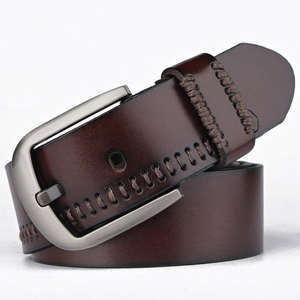 Ceinture en cuir véritable de vache pour homme, qualité supérieure, classique, décontractée, longueur réglable, boucle en acier, écologique, durable, robuste - Product Image 2