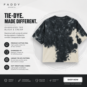 เสื้อยืดคอตตอนหนาน้ำหนักมากทรงโอเวอร์ไซส์ ลายมัดย้อม สกรีนโลโก้ได้ ล้างสีแบบแอซิดวอช สไตล์วินเทจ สตรีทแวร์ ไหล่ตก ทรงหลวมใส่สบายสำหรับผู้ชาย - Product Image 5