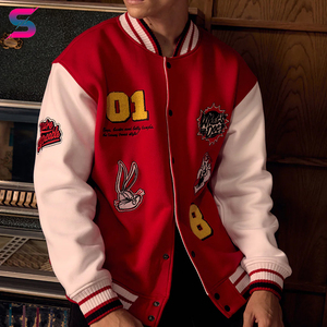 2026 Red Color Good Selling Made In Pakistan OEM Service With Own Logo Print College Letterman Baseball Letterman <b>jackets</b> - Product Image 3