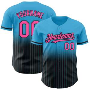 Maillot de softball adulte personnalisable, col en V, col boutonné, 100 % polyester - Product Image 1