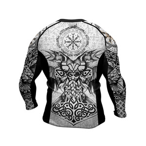Camiseta de Compresión Personalizada para BJJ, Rashguard para Entrenamiento de MMA y Grappling sin Guantes, Transpirable, Elástica, Manga Larga - Product Image 3