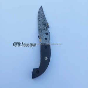Haute qualité taureau corne poignée damas couteau pliant Portable OEM Camping et outil de survie pour la chasse - Product Image 4