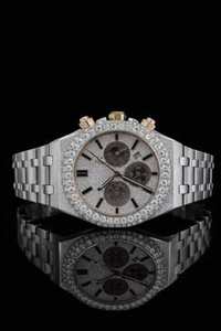 Montre personnalisée pour homme avec cadran chronographe en moissanite, style hip-hop - Product Image 2