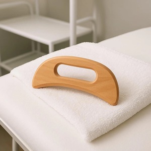 Masajeador Facial Gua Sha de Madera Rústica Ecológica con Madera de Acacia Sólida para Relajación Muscular - Regalo de Año Nuevo - Product Image 4