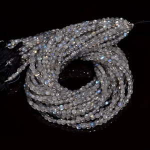Perles de pierre naturelle de labradorite facettées en forme de pièce de monnaie de 4 mm, brillantes, en vrac, prix de gros pour la fabrication de bijoux, fournisseur de perles en pierre - Product Image 6