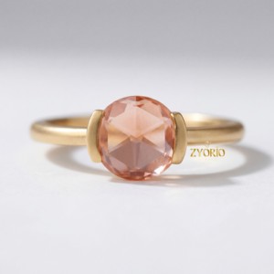 18K Gold Round Rose Cut Pink Lab Grown Diamond <b>Ring</b> Minimalist Bezel Set <b>Solitaire</b> Engagement <b>Ring</b> Women Luxury Custom <b>Ring</b> - Product Image 5
