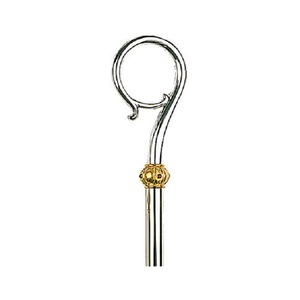 Superbe crozier en nickel poli, design moderne en laiton, cadeau d'église classique, décorations de Noël, crozier. - Product Image 1