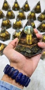Son yüksek dereceli roman labradorit altıgen en Orgone piramit şifa meditasyon için küre ile toptan EMF koruma - Product Image 5