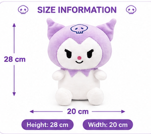 Peluche de Kuromi, juguete de peluche suave de Kuromi, lindo peluche de Kuromi, muñeco de Kuromi kawaii, peluche de personaje de anime, peluche negro y rosa, juguete suave para abrazar. - Product Image 2