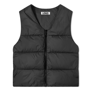 Gilet matelassé sans manches personnalisé pour homme avec logo, style décontracté, en coton, pour l'hiver, avec design gonflé - Product Image 1