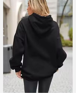 Hoodie unisexe surdimensionné personnalisé pour femmes, coton de haute qualité, conçu pour les grandes tailles, logo sur le devant - Product Image 6