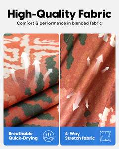 Shorts de bain pour hommes à séchage rapide, imprimé floral, vêtements de plage légers, respirants, résistants à l'eau, tissu tissé, cordon élastique - Product Image 4