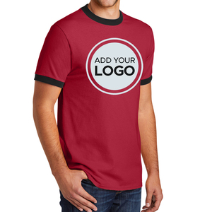 เสื้อเชิ้ตแขนสั้นสำหรับผู้ชายเสื้อยืดลำลองรุ่นพื้นฐานเสื้อยืดแบบสวมหัวเสื้อยืดริงเกอร์สำหรับผู้ชาย - Product Image 2