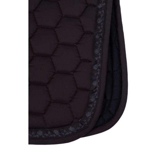 Tapis de selle de dressage en coton matelassé à motif hexagonal avec doublure polaire, pour l'entraînement, sangle de maintien incluse - Product Image 4