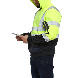 Reflective Hoodie High Visibility Safety Workwear for <b>Construction</b> Road Industrial Outdoor Use Durable Warm <b>Work</b> <b>Jacket</b> - Product Image 3