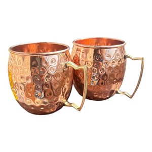 Pure Copper Moscow Mule <b>Mugs</b> Crafted For Refreshing Drinks Elegant Barware For Home Kitchen And Daily Entertaining - Product Image 5