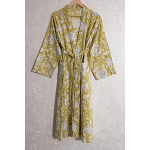 Kimono de Algodón con Estampado Floral, Ligero y Estilo Boho para Mujer, Ropa de Verano para Resort, Transpirable y de Secado Rápido - Product Image 1
