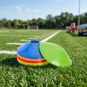Cono de entrenamiento deportivo multicolor, mini cono tipo platillo para ejercicios de agilidad en fútbol, práctica de fitness y entrenamiento en campo. - Product Image 5