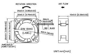 Ventilateur électrique puissant de petite taille D2510-K 5/12V avec roulement à billes et pales en plastique, OEM disponible - Product Image 6