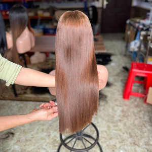 Cabello Virgen Vietnamita Más Vendido para Pelucas, Liso y Recto, Pelucas con Frente de Encaje, Estilo con Flequillo, Sin Pegamento, Alta Densidad, Nunca se Enreda - Product Image 2