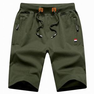 Shorts pour hommes Aoyema, style décontracté estival, en coton, tendance, bermuda, cordon de serrage, taille élastique, short de plage - Product Image 2