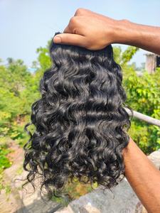 Extensiones de Cabello Rizado Virgen de la India del Sur/Birmania de Lujo de 26 Pulgadas, con Doble Trama a Máquina, Puntas Completas y Voluminosas, Permanentes - Product Image 4