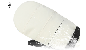 Gants de sport d'hiver unisexes en nylon coupe-vent, isolés thermiquement, à doigts entiers, avec fermeture à boucle, blanc et noir - Product Image 4