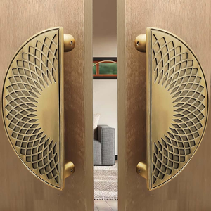 Manija Decorativa de Metal para Puerta en Forma de Media Luna, Diseño Semicircular Grande, Manija Larga de Metal para Puerta, Herraje Moderno Vintage para - Product Image 5