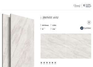 Carreaux de porcelaine brillants effet pierre de luxe 800x1600 1200x1800 750x1500mm, grandes dalles pour décoration intérieure haut de gamme - Product Image 3