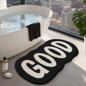 Tapis de bain en coton tufté à motif imprimé, antidérapant avec dos en caoutchouc, forme originale, pour usage domestique, épais et doux, couleur et taille personnalisables - Product Image 6