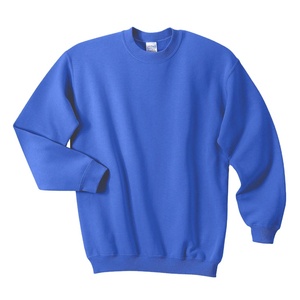 เสื้อสเวตเชิ้ตผู้ชายสีน้ำเงินล้วนสำหรับฤดูหนาว ผ้าฟลีซ พิมพ์ลายซิลค์สกรีน ผ้าฝ้าย 100% คุณภาพสูง เป็นมิตรกับสิ่งแวดล้อม - Product Image 3