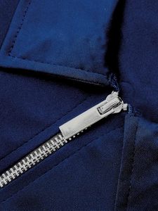 Conjunto de dos piezas para hombre, camisa polo con cremallera de color sólido informal de verano y pantalones cortos, conjunto de dos piezas de poliéster transpirable de punto. - Product Image 5