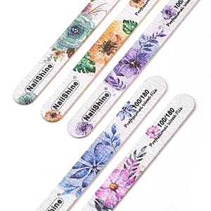 LANGMA Juego de 25 Limas de Uñas de Cristal, Profesionales, Grano 100, Diseño Floral de Una Sola Cara, Desechables y Lavables, para el Cuidado de las Uñas - Product Image 4